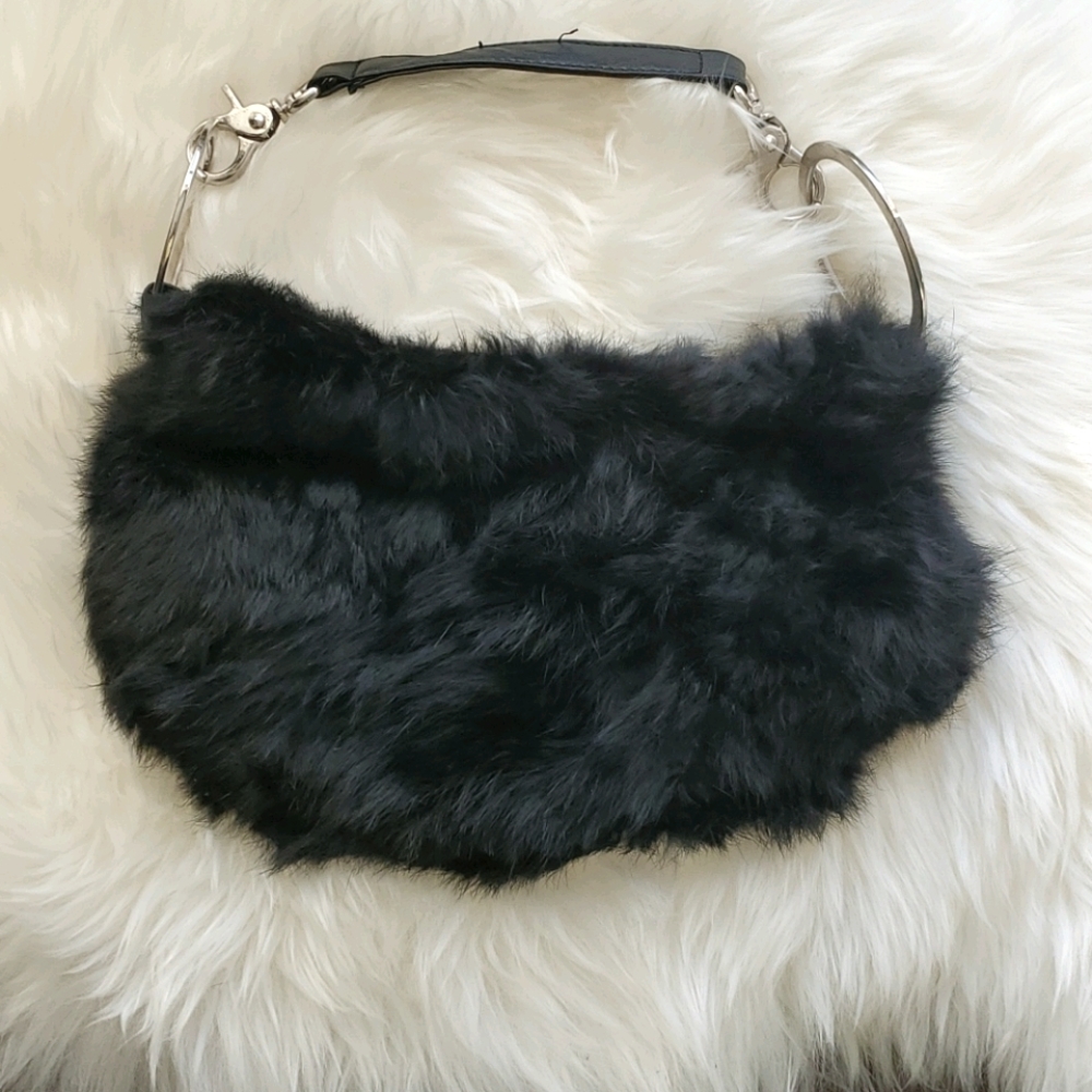 Black Fur Purse